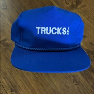 TRUCKS INC Blue Rope-Trim Camper Hat trucker snapback